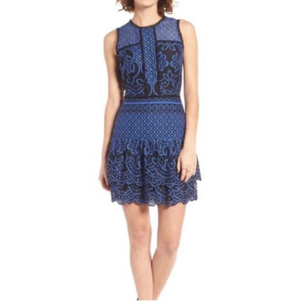 Devlin Embroidered Lace Dress‎ Size XS Mini